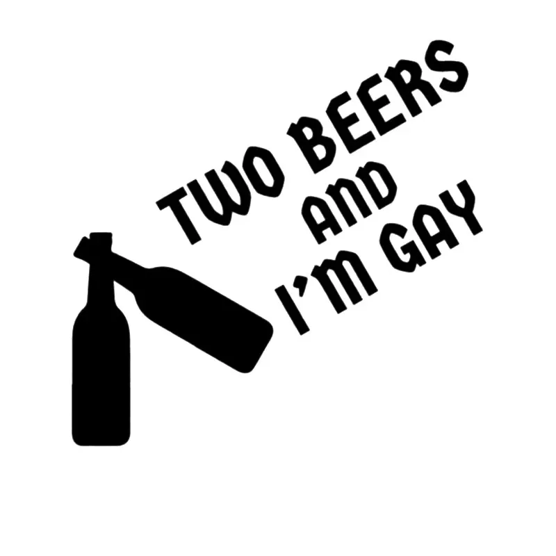 

Two glasses of beer I am gay logo design window bumper motorcycle accessories decorative vinyl car stickers