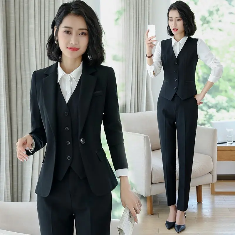 

2023 Suit Women's Suit Business Wear Fashionable Temperament Formal Wear College Student Interview Women's Clothing Suit Overall