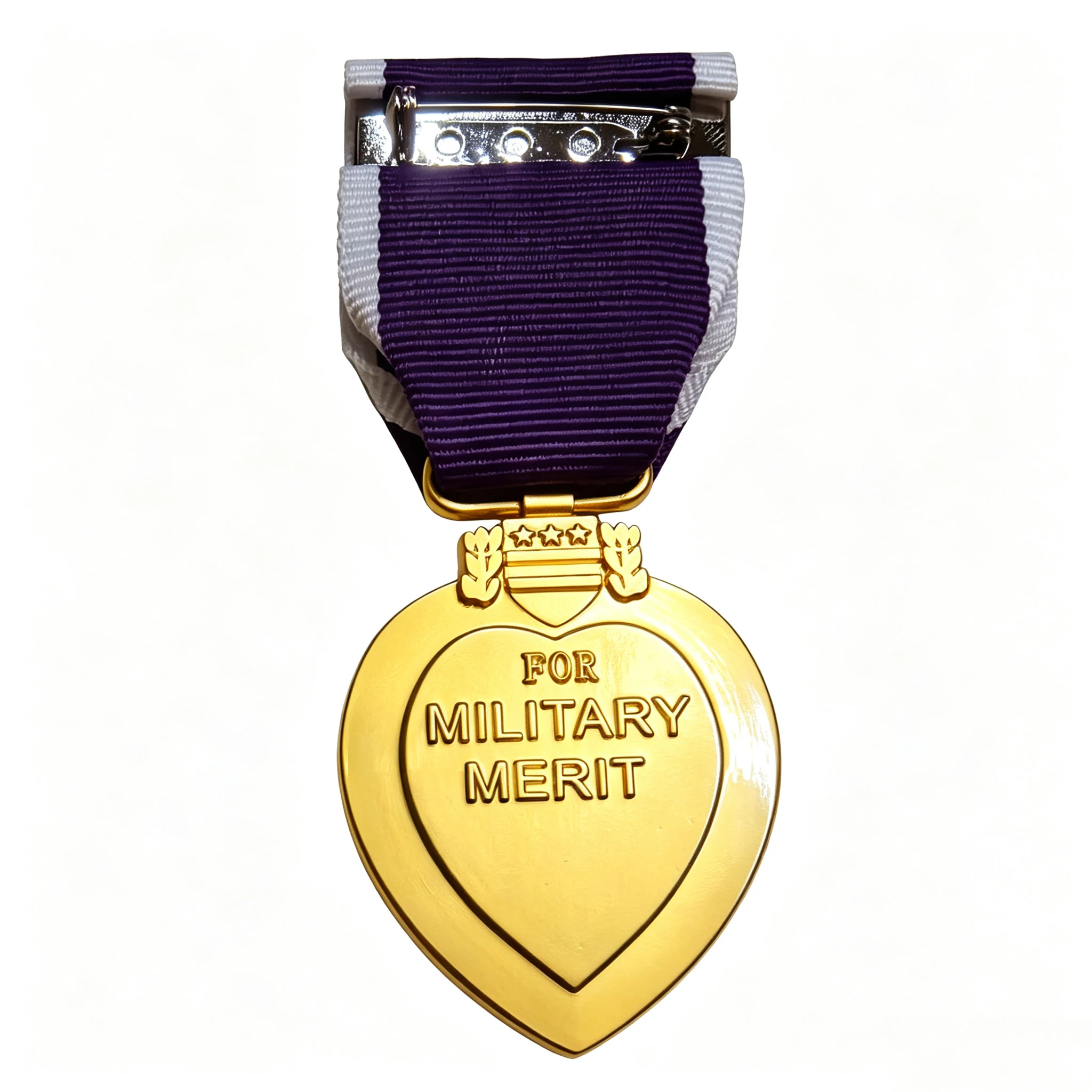Purple Heart Military Medal Replica Vintage Metal Badge US Army Honor Souvenir Collectible Ornament For Gift Decoration view 2