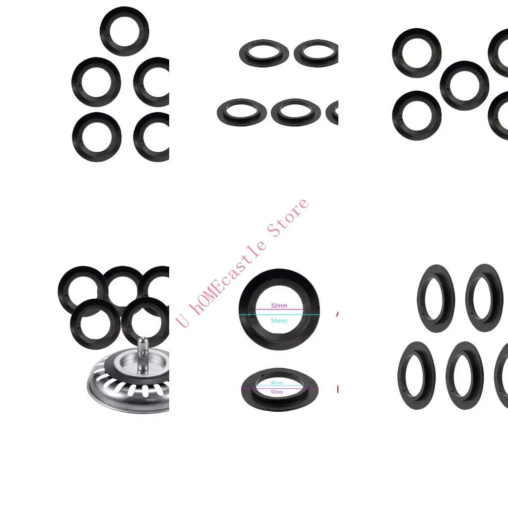 63HF 5pcs Effective Sink Rubber Washer Replacement Seals set Prevents Water Leakage