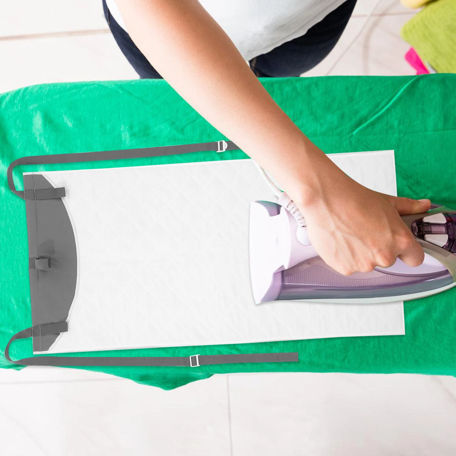 

Ironing Pad Foldable Heat Resistant Mat Clothes Pressing Home Travel Reusable Washable Table Protection Steam Through Reliable
