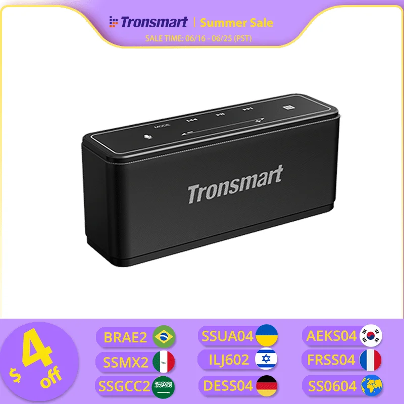 

колонка bluetooth Портативная Bluetooth-Колонка Tronsmart Mega мощностью 40 Вт с сенсорным управлением