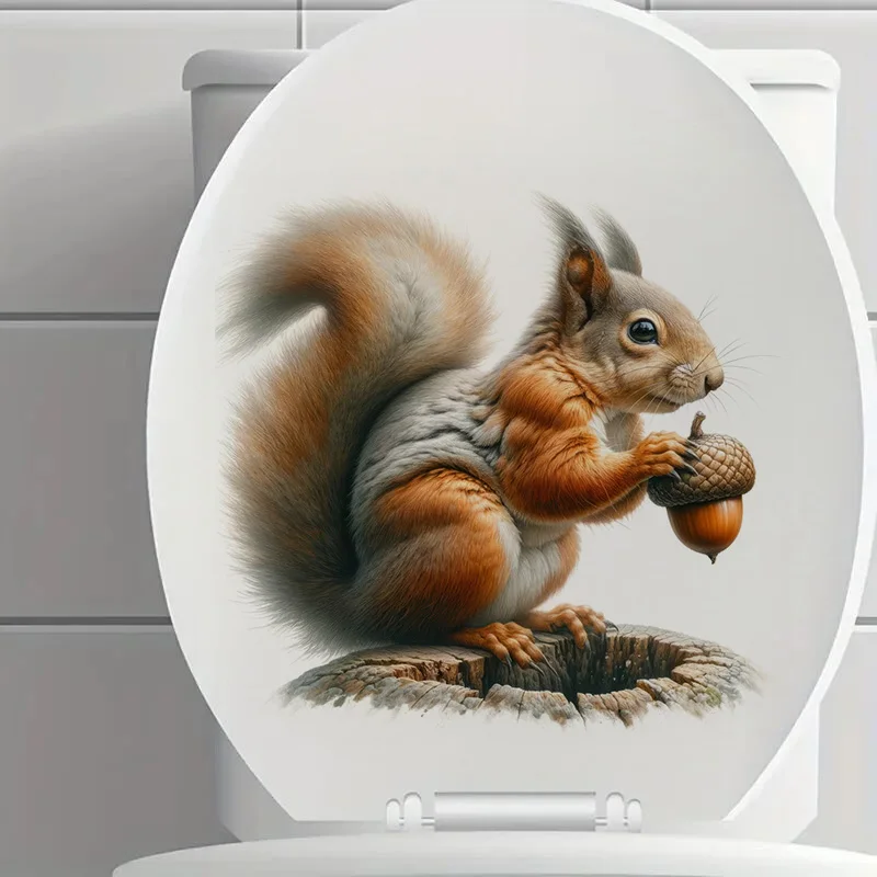 Beautiful Squirrel Decal, Self-Adhesive Stickers, Bedroom Entryway Living Room Porch Home Decoration Wall Sticker