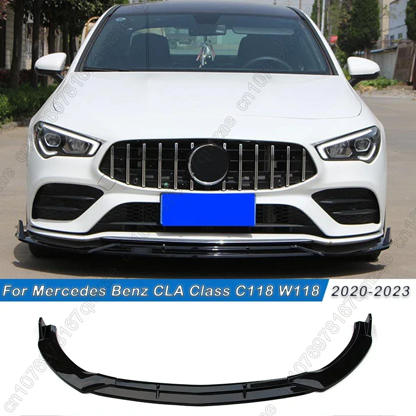 

For Mercedes Benz CLA Class C118 X118 W118 CLA220 250 CLA35 45 AMG 2020-2023 Front Bumper Lip Splitter Diffuser Spoiler Guard