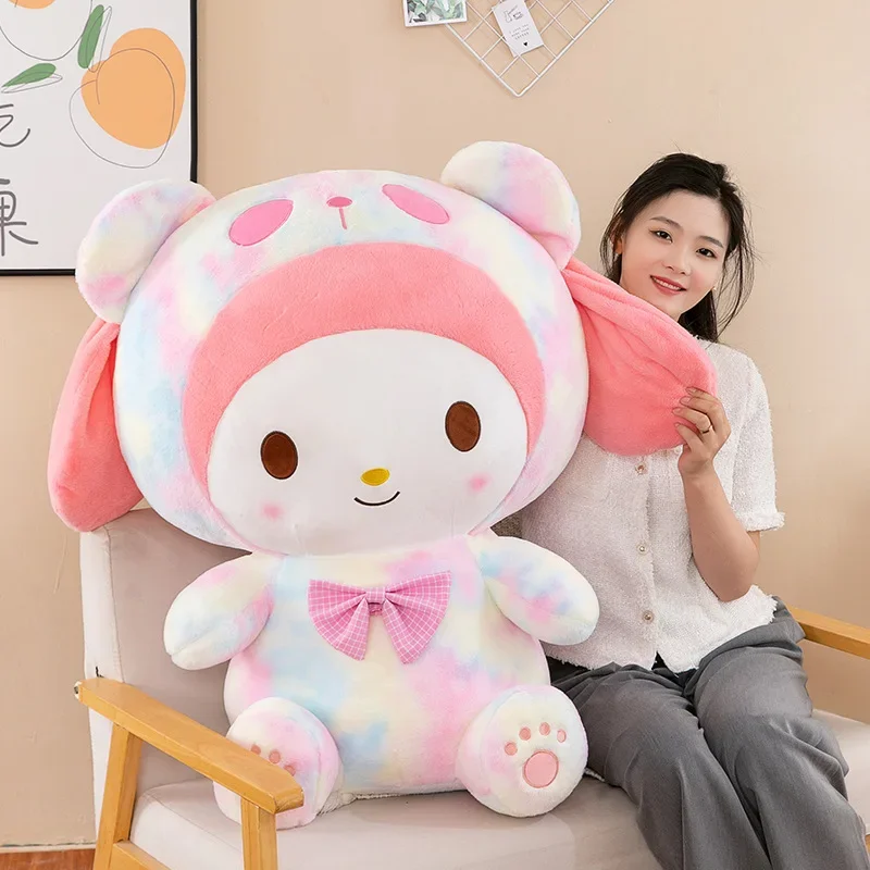 40/60/80cm Sanrio Anime Toys Kawaii Kuromi My Melody Cinnamorol Plush Big Size Soft Stuffed Animals Doll Plushie Children's Gift