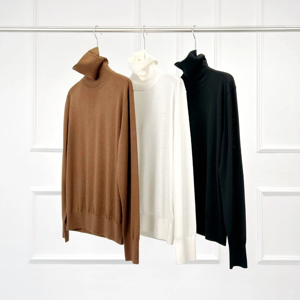 

Fashionable and Versatile Casual Base Top Wool Turtleneck Long-sleeved Knitted Sweater