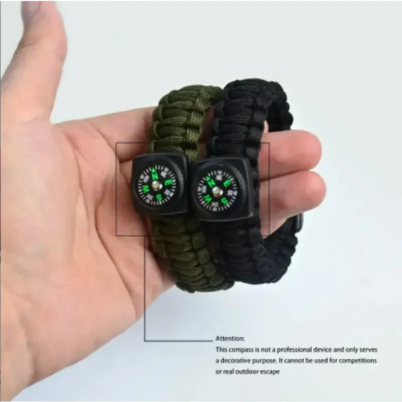 7-core Paracord Survival Bracelet Compass, Whistle, Emergency Gear, Camping Accessories, Hiking Essentials, Hiking Adventures