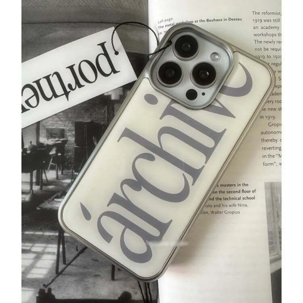

Korean Ins niche old money style simple English Phone Case for iPhone 17 16 15 14 13 12 11 Air Pro Max Plus Luxury Clear Soft
