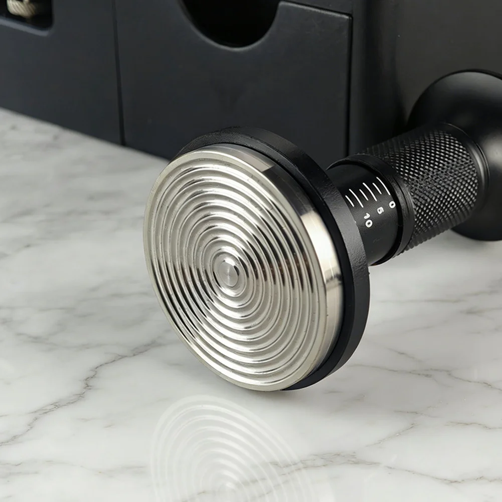 

1 шт. Тампер для кофе из нержавеющей стали 304 и алюминиевого сплава со шкалой – Компактный и практичный инструмент для бариста, 51/53/58 мм