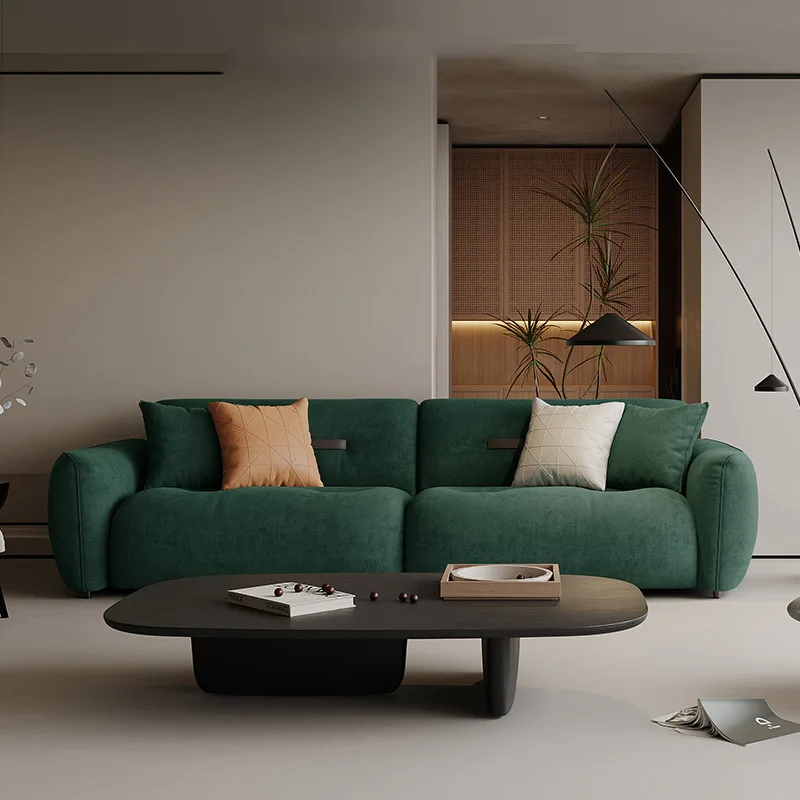 

# Fabric Sofa Set High-End Light Luxury Living Room Straight Row Creative Design Stainless Steel