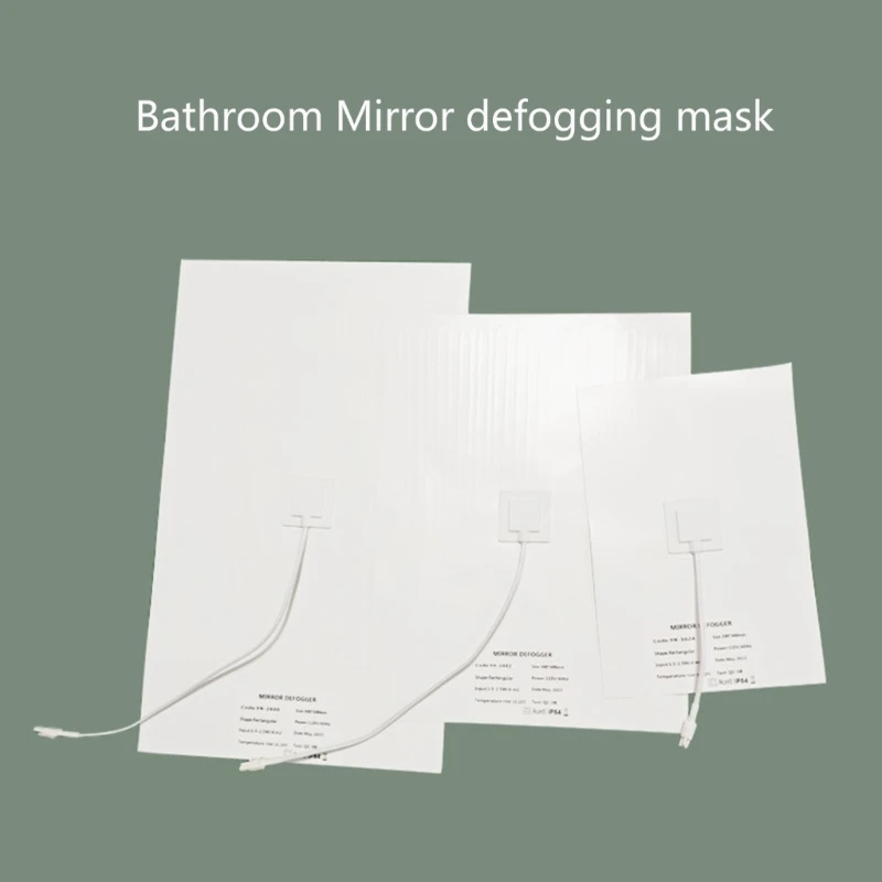 Anti Fog Window Clear Waterproof Makeup Mirror Protective Electronic Heating Film 110V Bathroom Shower Mirror Heated Pad Mirror