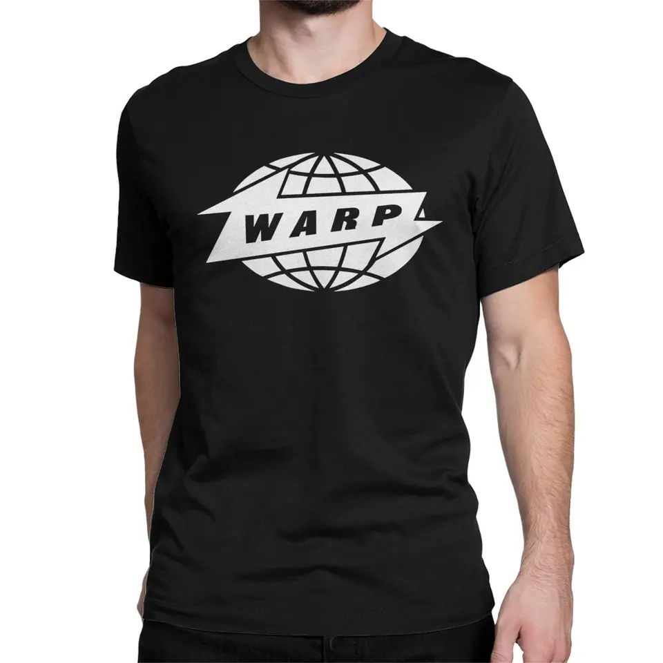 Men Women's Warp Records Streetwear Punk Logo T Shirt Aphex Twin