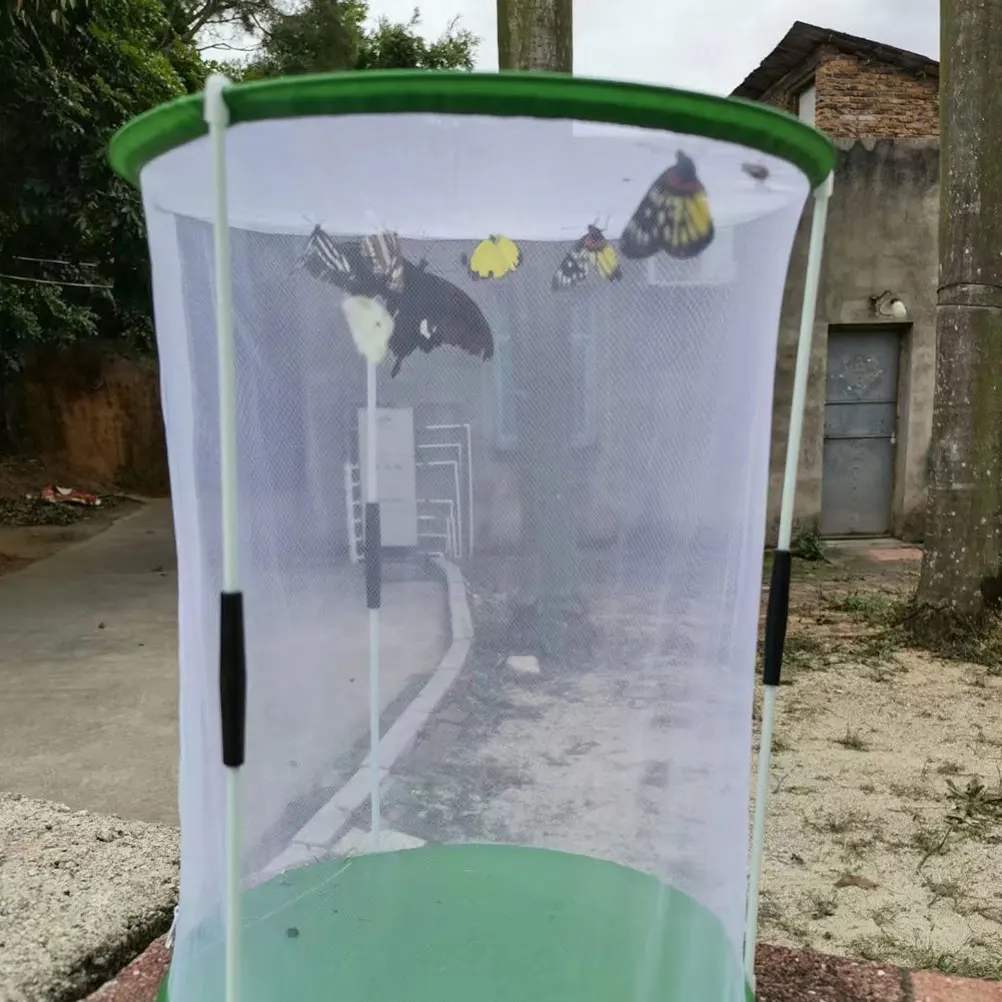 

Butterflies Habitat Visible Observation Cage For Insect Breeding Outdoor Use Zipper Design Transparent Cage Caterpillar