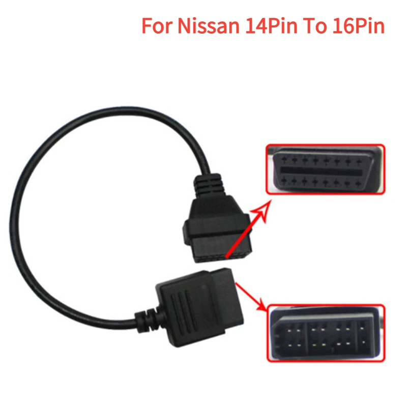 NEW for Toyota/Audi/GM/Mazda/Nissan/BENZ 38/22/14/12/17Pin To OBD2 16Pin  Connector Adapter OBDII Female Repair Cars Cable Line