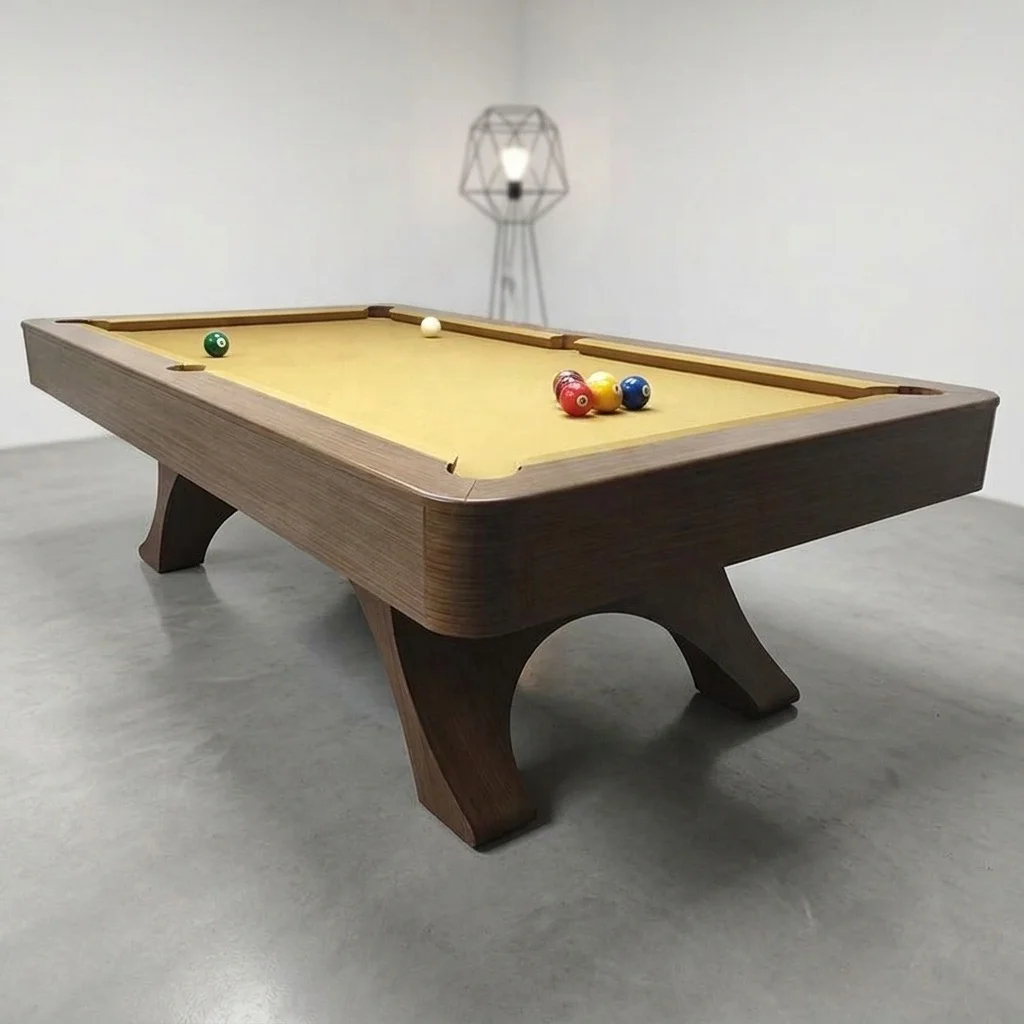 Solid Wood Luxury Pool Table 9ft Kiln-Dried Oak Frame with 3 Pieces Jiujiang Slate & K66 Cushion for Professional Use