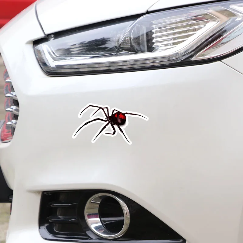 Black Widow Spider Car Sticker Personality Motorcycle Auto Parts PVC Decoration High Quality Waterproof Sunscreen Decal 14*8cm