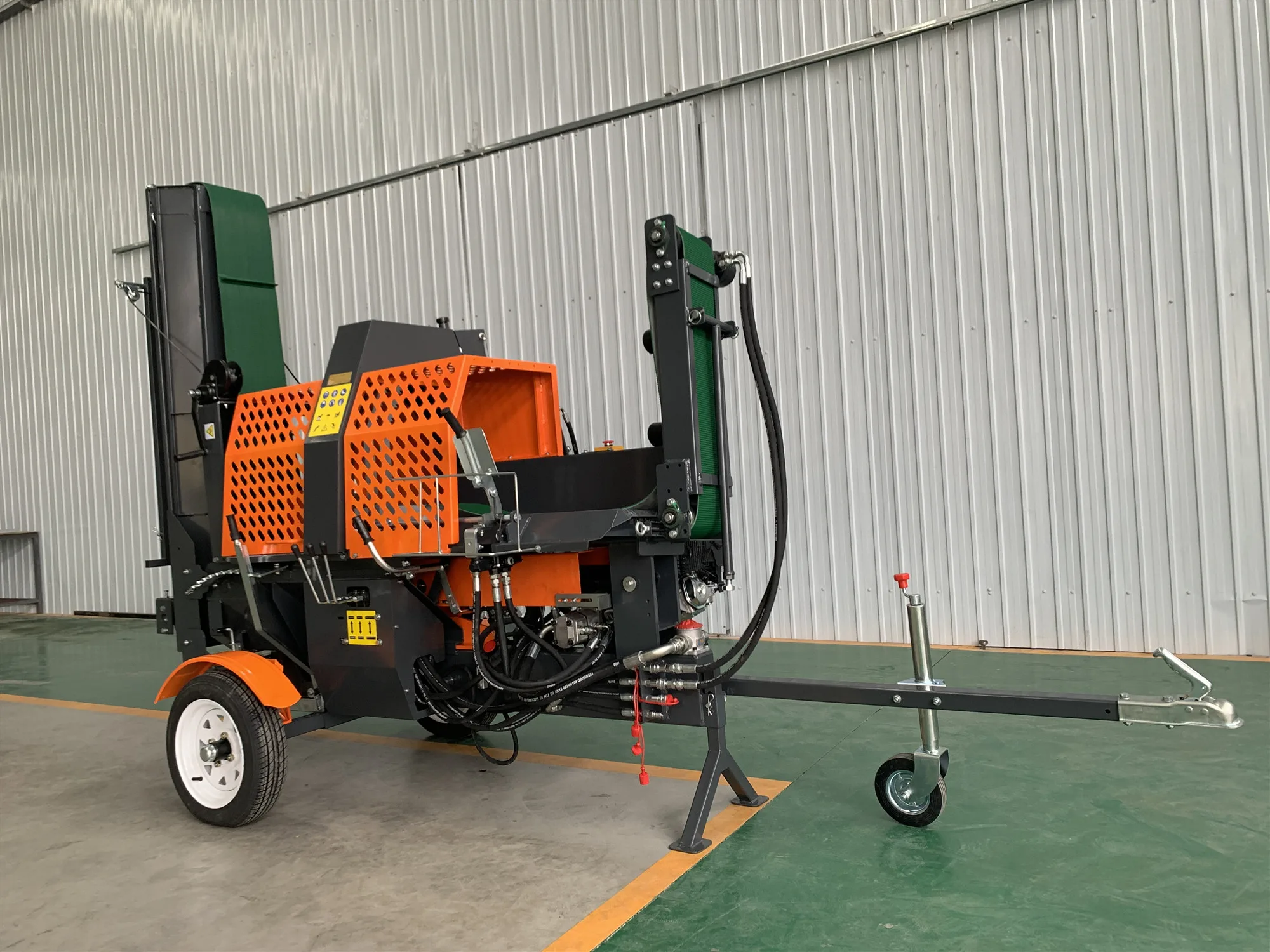 Commercial Electric Firewood Processor Log Cutting Splitting Machine
