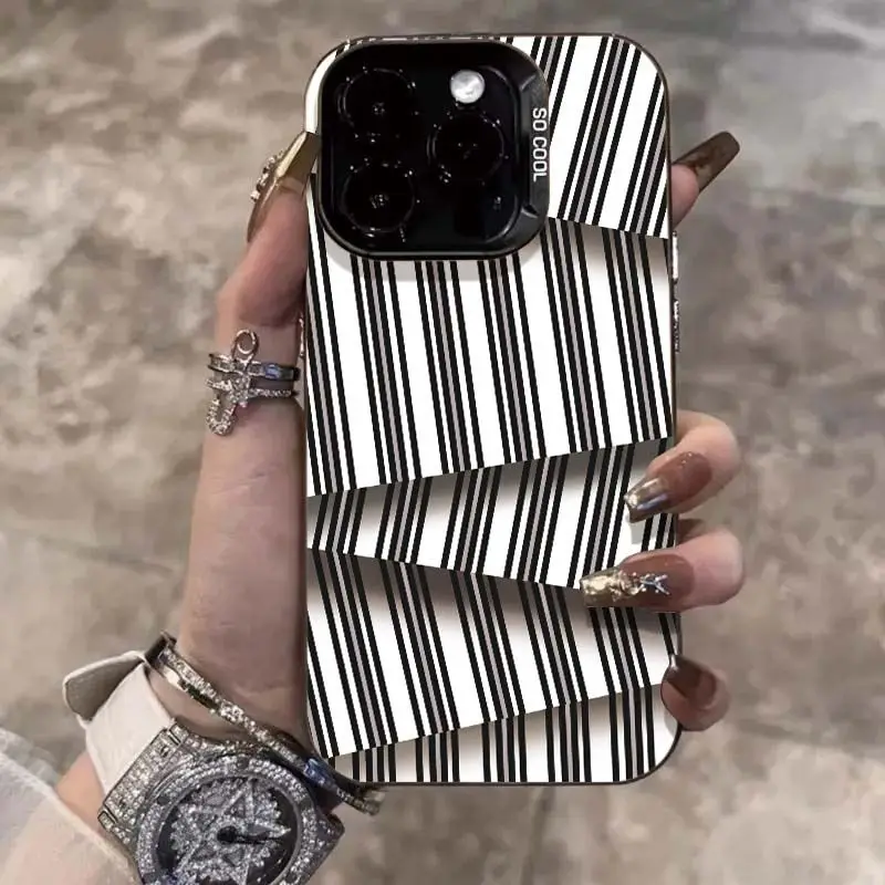 

Visual illusion design phone case for iPhone 16 15 14 13 12 11 Pro/ Max/Plus shock-proof rear cover anti-fingerprint