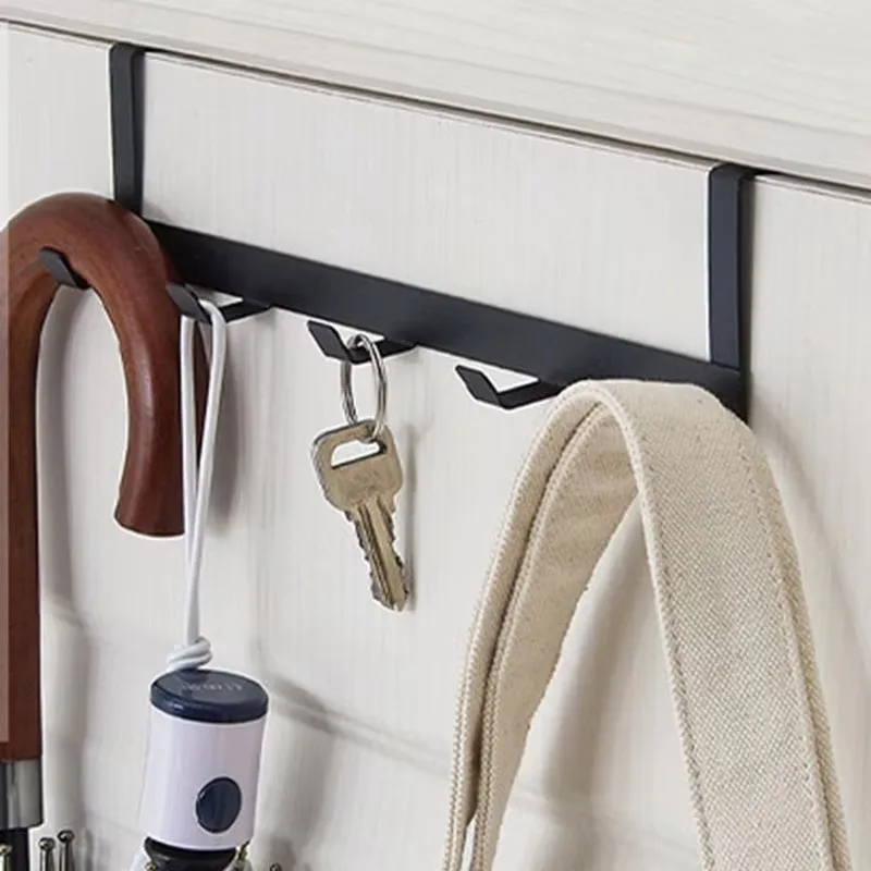 1Pcs Hooks Over The Door Space-Saving Home Bathroom Clothes Coat Hat Towel Hanger Kitchen Accessories Holder