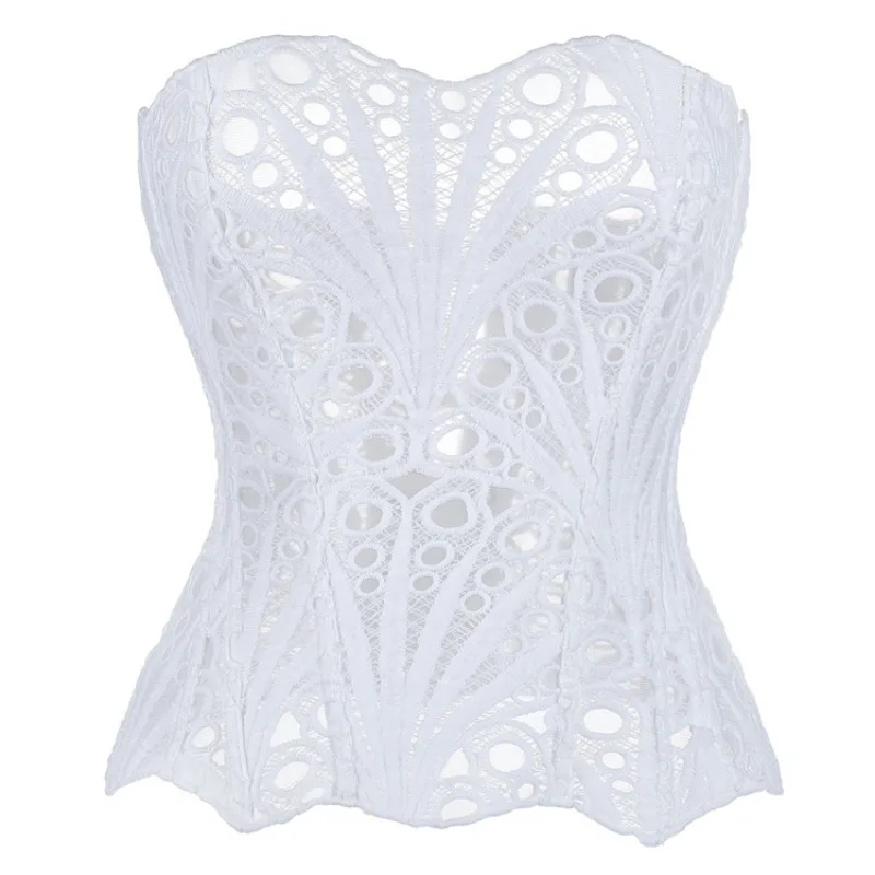 

Корсажный топ с кружевной отделкой, короткий жилет без рукавов, сексуальный женский стиль, дизайн с открытыми плечами, облегающий топ, подходит для праздничной части