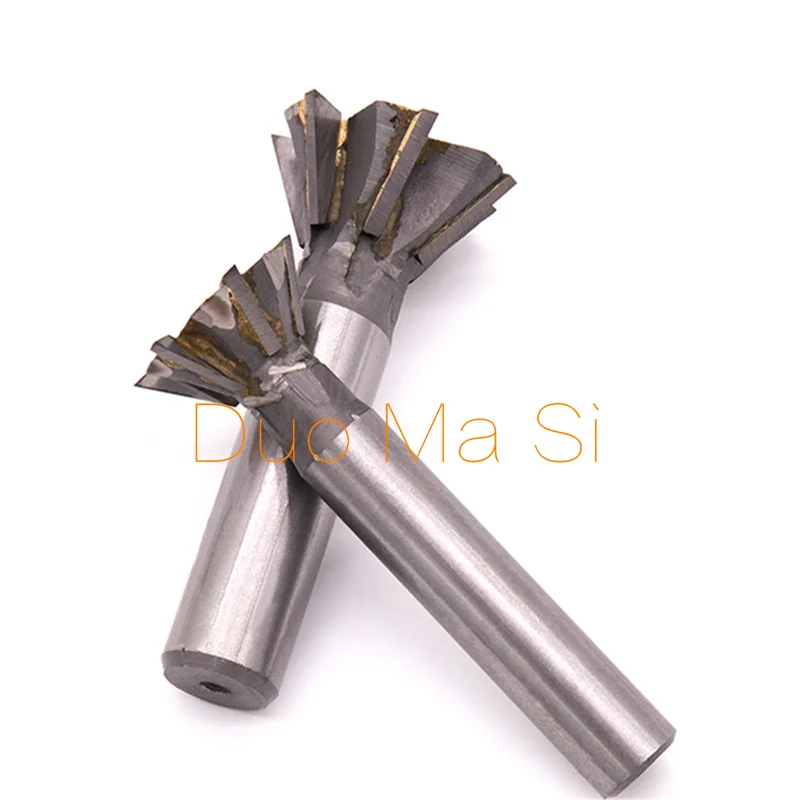 1PC 45/55/60 Degrees YG8 Dovetail Groove Milling Hard Alloy Milling Cutter Processing Copper Aluminum Cast Iron Diameter 16-60mm