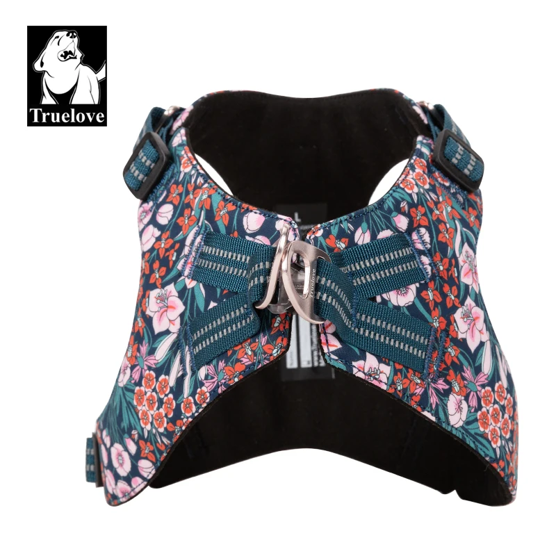 Truelove Pet Harness Floral Floral Doggy Harness Dog Vest Type Dog Walking Chain Small Medium Puppy Cat Printed Cotton TLH1912