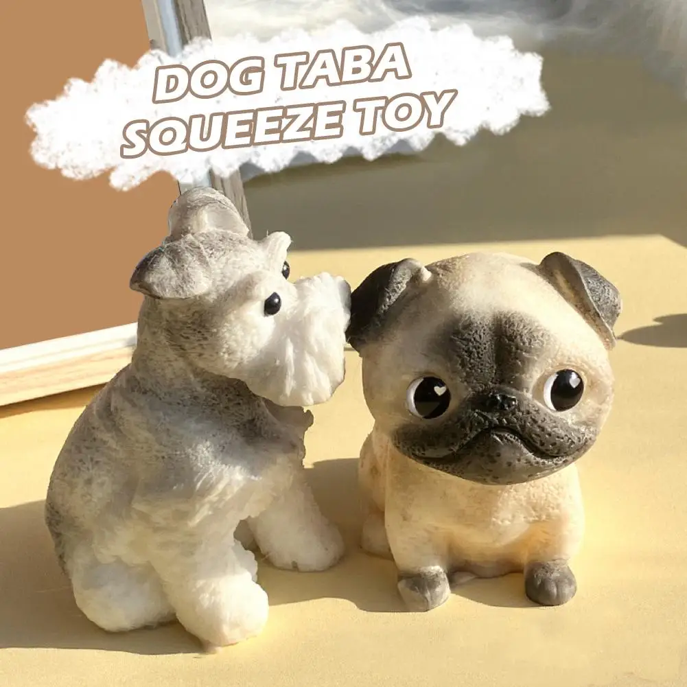 Lovely Dog Kawaii White Puppy Squeeze Toy TPR Slow Rebound Stress Relief Toy Cute Teddy Dog Stress Relieving Toys Birthday Gift