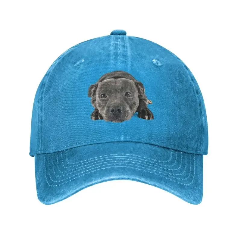 Classic Cotton Staffordshire Bull Terrier Baseball Cap for Men Women Custom Adjustable Adult Dad Hat Summer