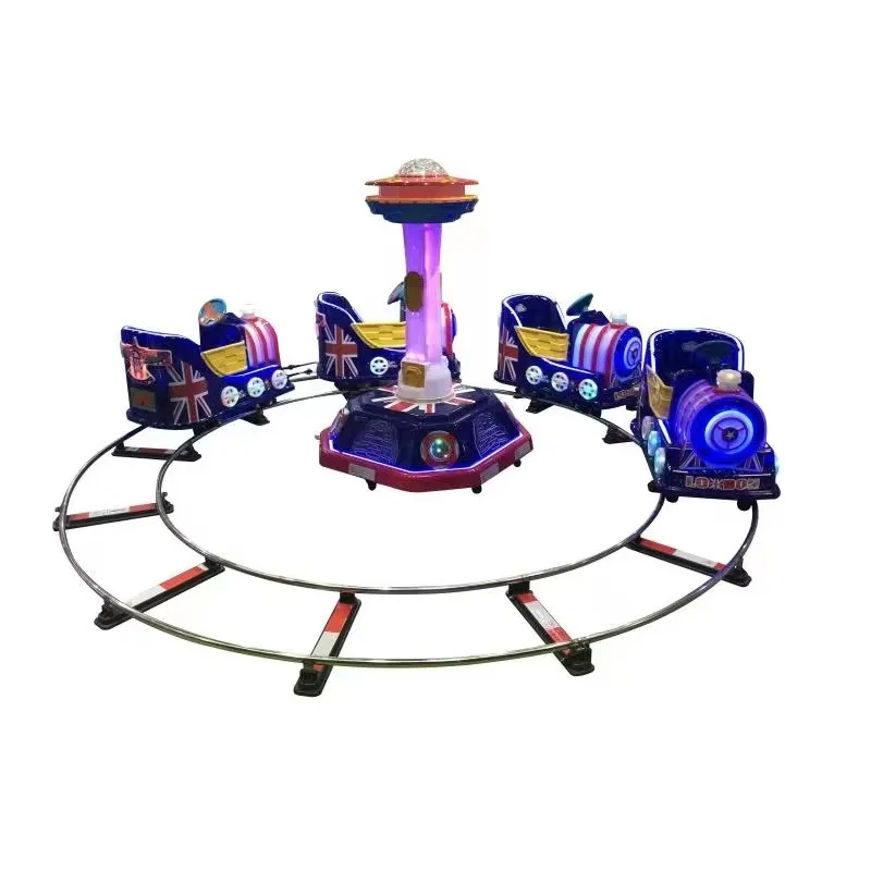 Outdoor plaza multi-seat electric track train amusement train