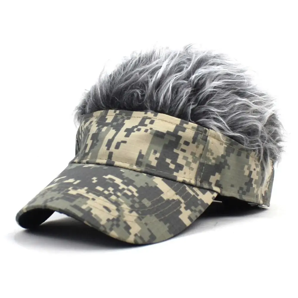 

Fashion Hip-Hop Wig Hat Outdoor Sport Fake Hair Cap Cotton Casual Prank Baseball Hat for Men