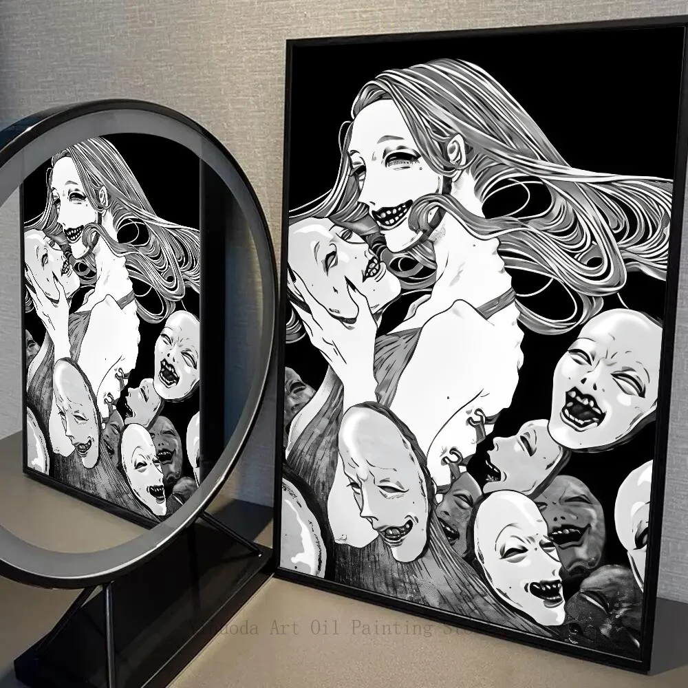 NONE 1PC Japan T-Tomie Poster Selbstklebende Kunst Wasserdichte Papier Aufkleber Kaffee Haus Bar Zimmer Wand Dekor 7