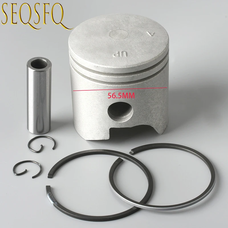 6E7-11636 Piston Kit +050 For Yamaha Outboard Motor 2T 682 63V 63W 684 Series 9.9HP 15HP D56.5MM Parsun Hidea 6E7-11636-00