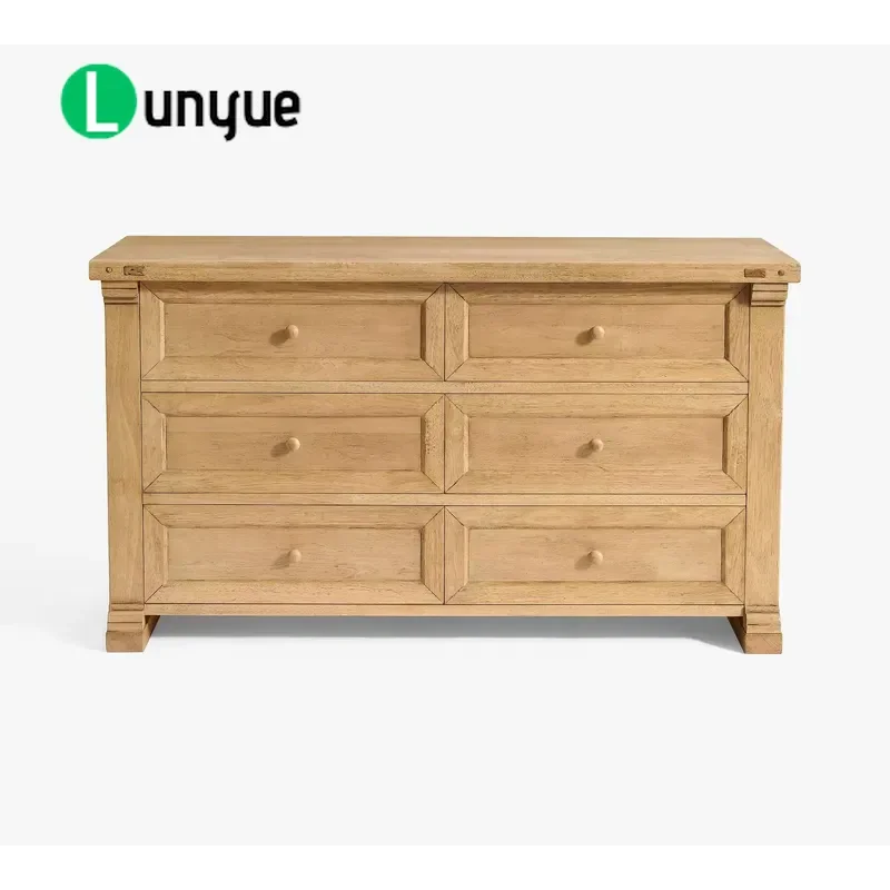 American Solid Wood Living Room Dresser Large Storage Cabinet Customizable Shipping Home Furniture Organizer