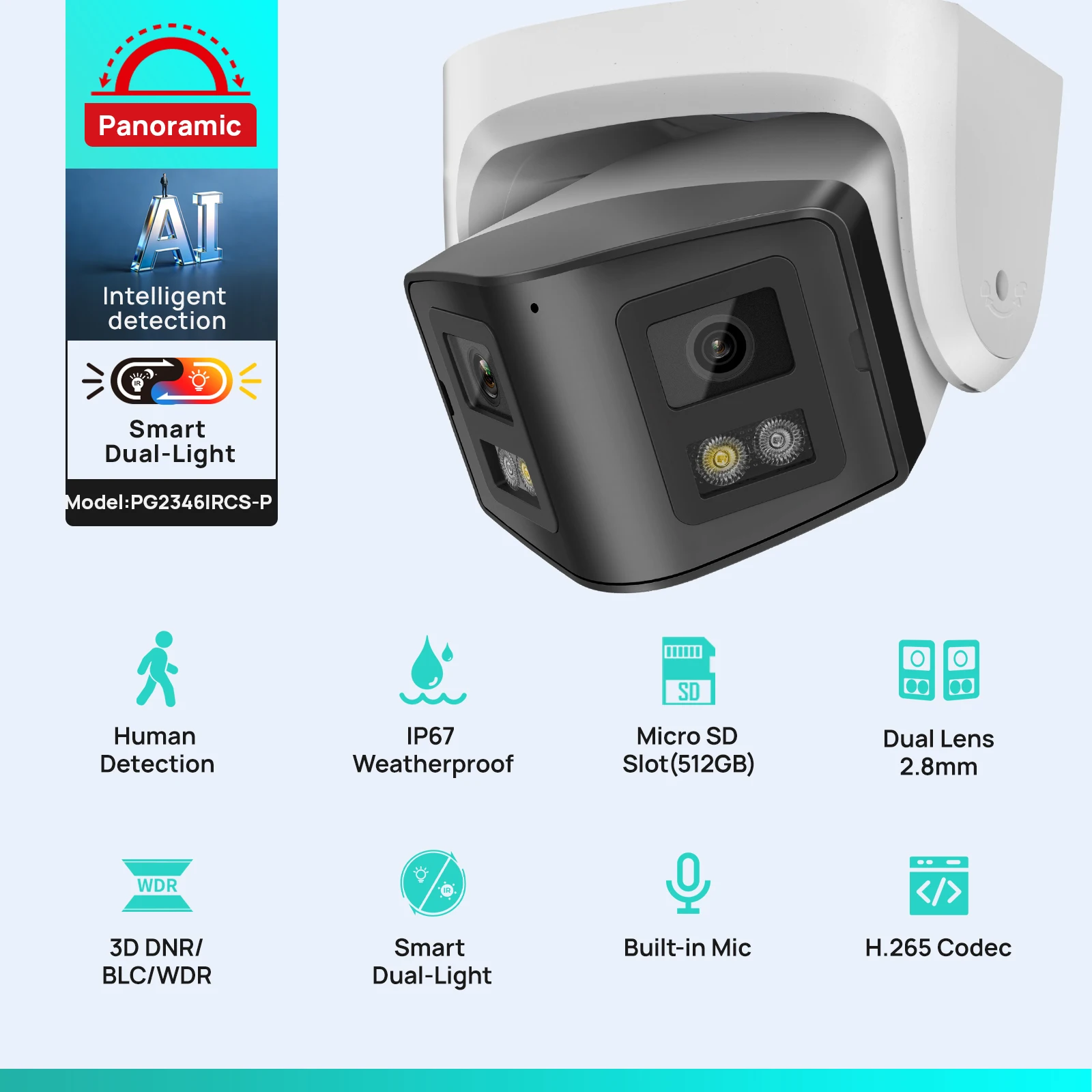 Câmera IP panorâmica inteligen - Smart Home Nas avaliação e preço