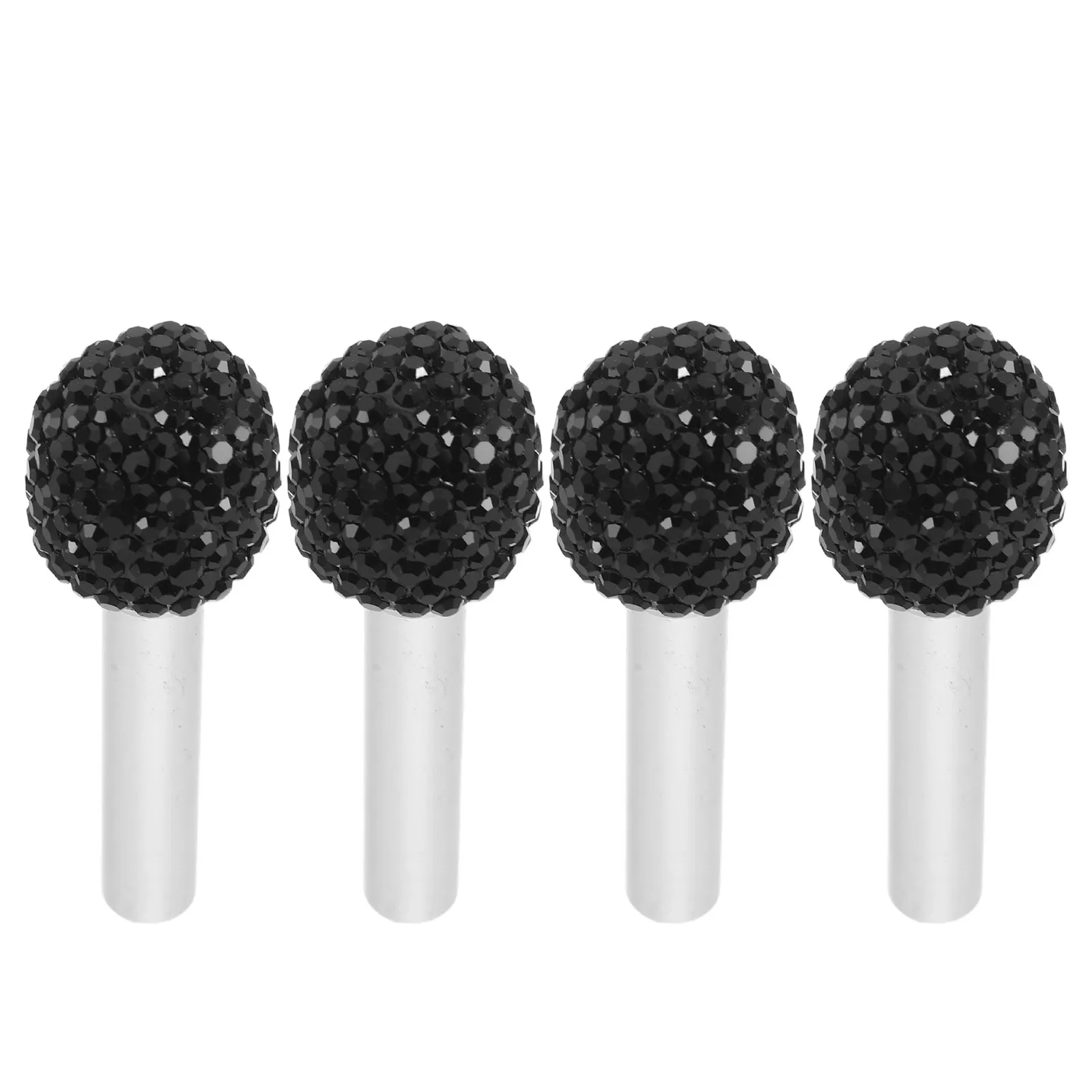 4Pcs Car Door Lock Knobs Zinc Alloy Rhinestone Embedded Universal Door Pull Pins Suv Truck Interior Accessories Upgrade