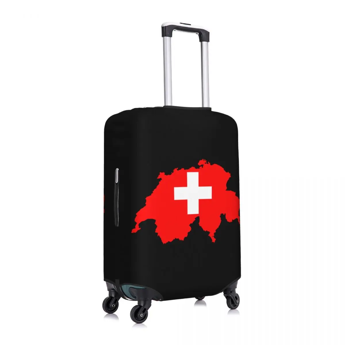 Custom Zwitserse Kaart Switzerland Flag Bagage Cover Protector Schattige Reiskoffer Beschermhoes Voor 18-32 Inch