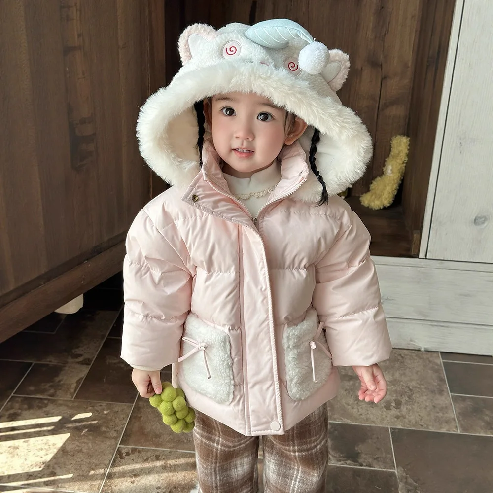 

Children 1-6 Years Girls Down Jacket 2025 Hooded Windproof Thick Warm Kids Baby Girls Down Coat 90% White Duck Girl Outerwear