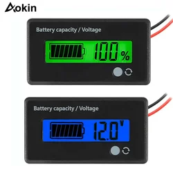 6-73V 12V 24V 48V Lead Acid Lithium Battery Capacity Indicator Car Motorcycle Digital Voltmeter Voltage Tester Checker