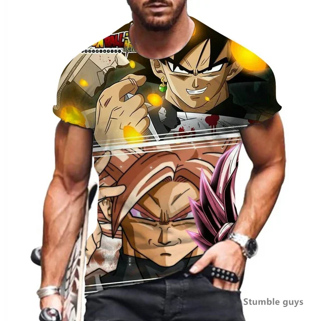 2026 Herren All-Match Anime Dragon Ball T-Shirt Unisex Goku Vegeta Super Saiyan Kakarot Oversized T-Shirt Kurzarm