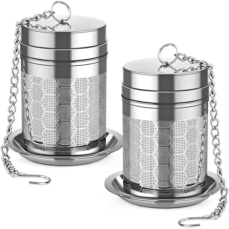 [Touchbuy】 For Tea Infusers 2 Pack 304 Steel Fine Mesh For Loose Leaf For Teas, Spices& Seasonings, Mesh Filters Trap Sediments