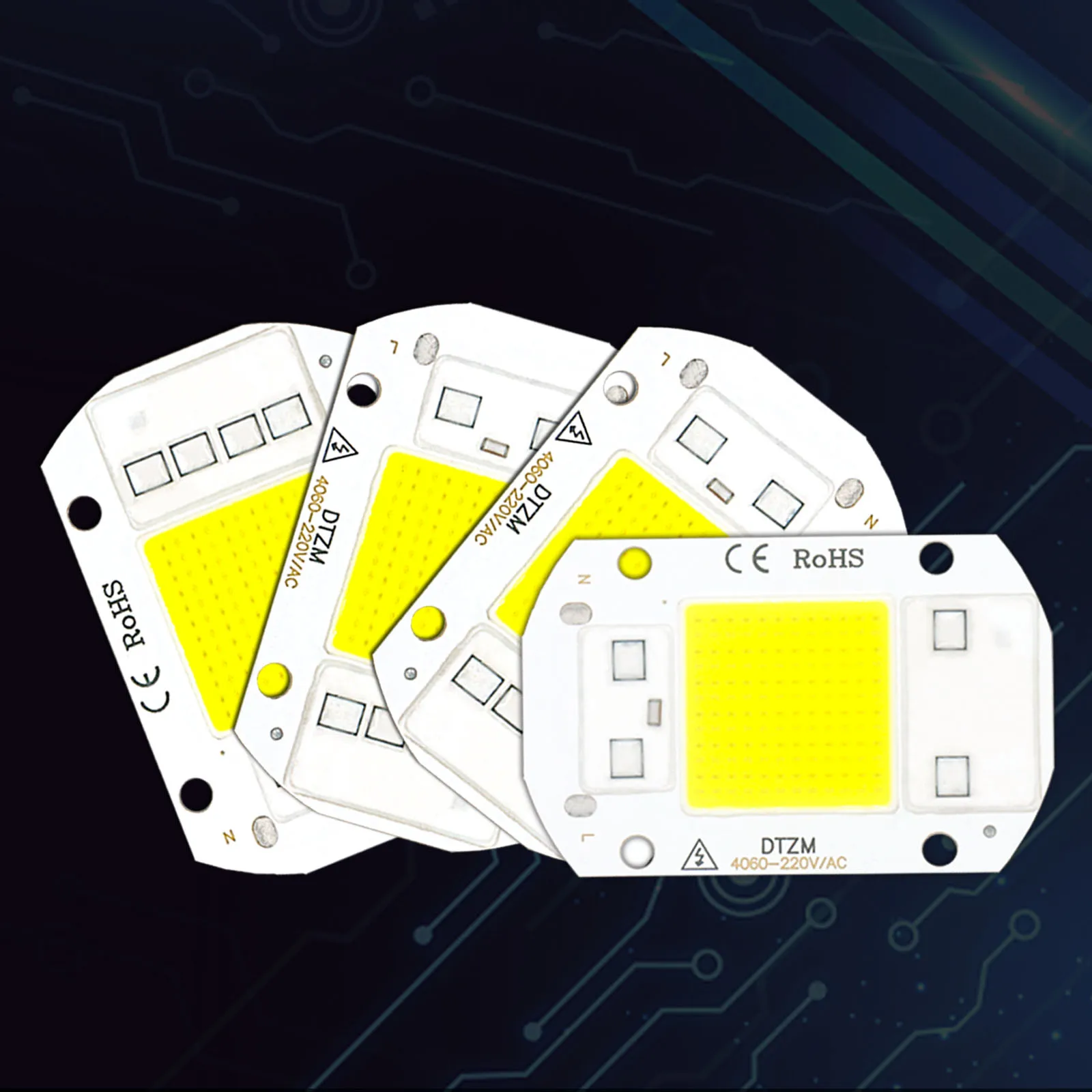 LED  Lamp Bead  AC220V 10W 20W 30W 50W  Smart IC No Need Driver DIY Flood Light LED Bulb Spotlight Outdoor Lamp