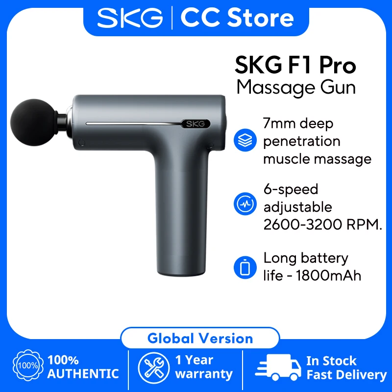 skg-f1-pro-mini-deep-tissue-massage-gun-low-noise-4-silicone-heads-portable-rechargeable-muscle-relax-fascia-gun