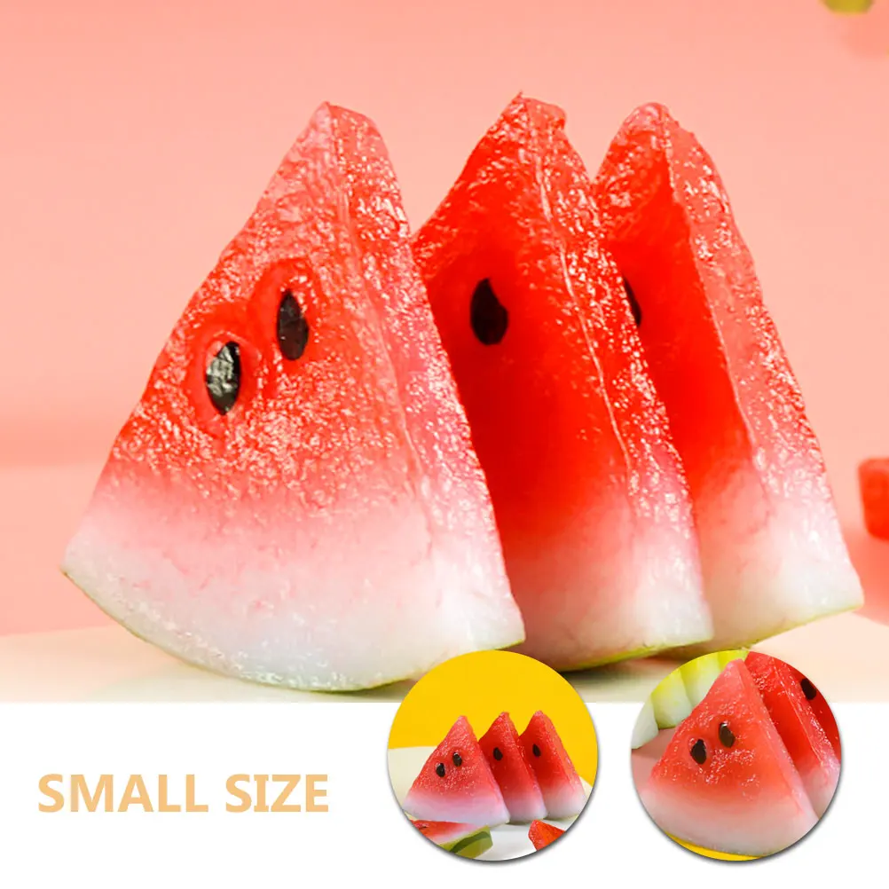 

5 Pcs Watermelon Decoration Realistic Fake Fruit Artificial Fruits for Lifelike Mini Faux Model Pvc