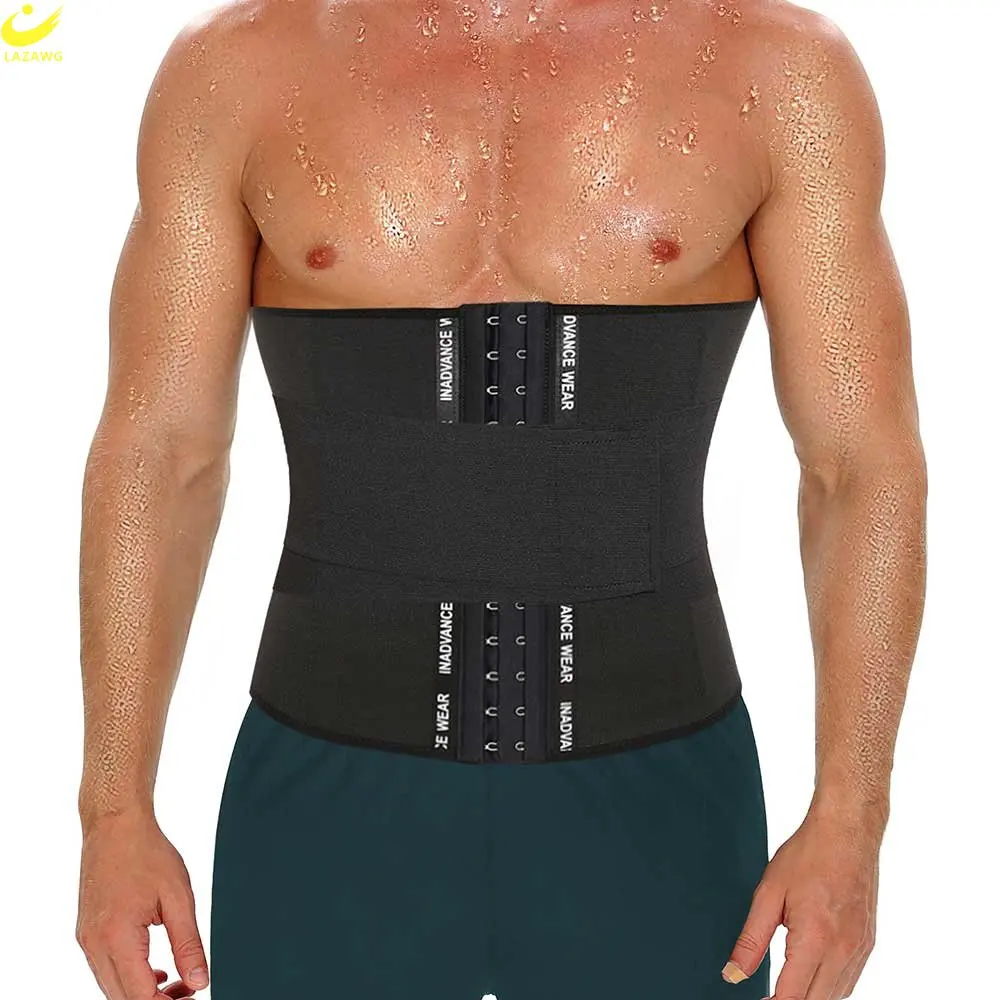 

LAZAWG Waist Trainer for Men Weight Loss Band Belly Control Belt Waist Cincher Slimming Body Shaper Girdle Strap Fitness Gym