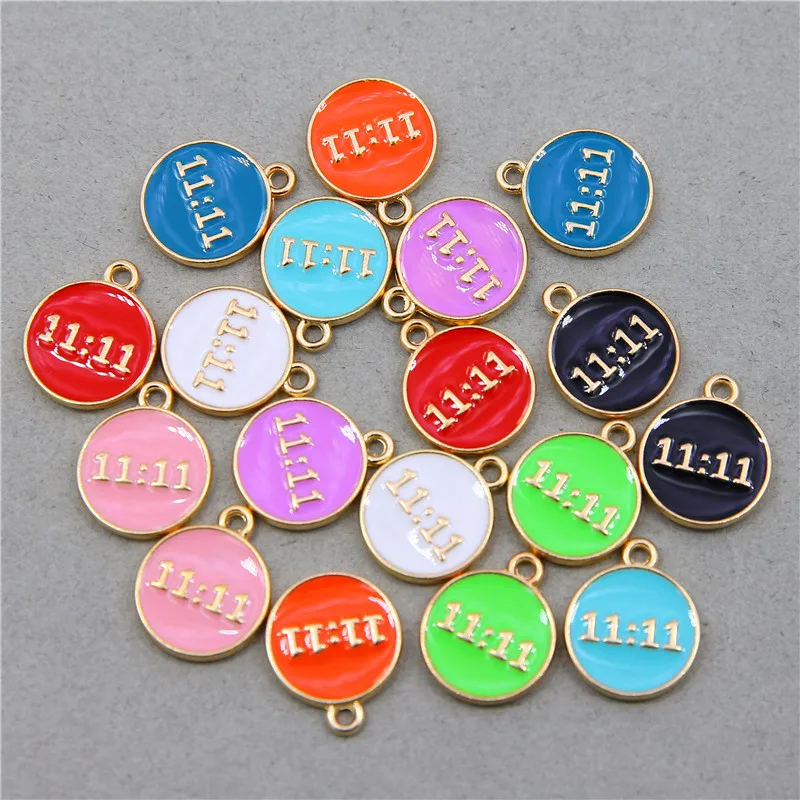 50pcs drip oil number 17*14mm alloy small pendant diy jewelry for earrings keychain bracelet pendant accessories listing