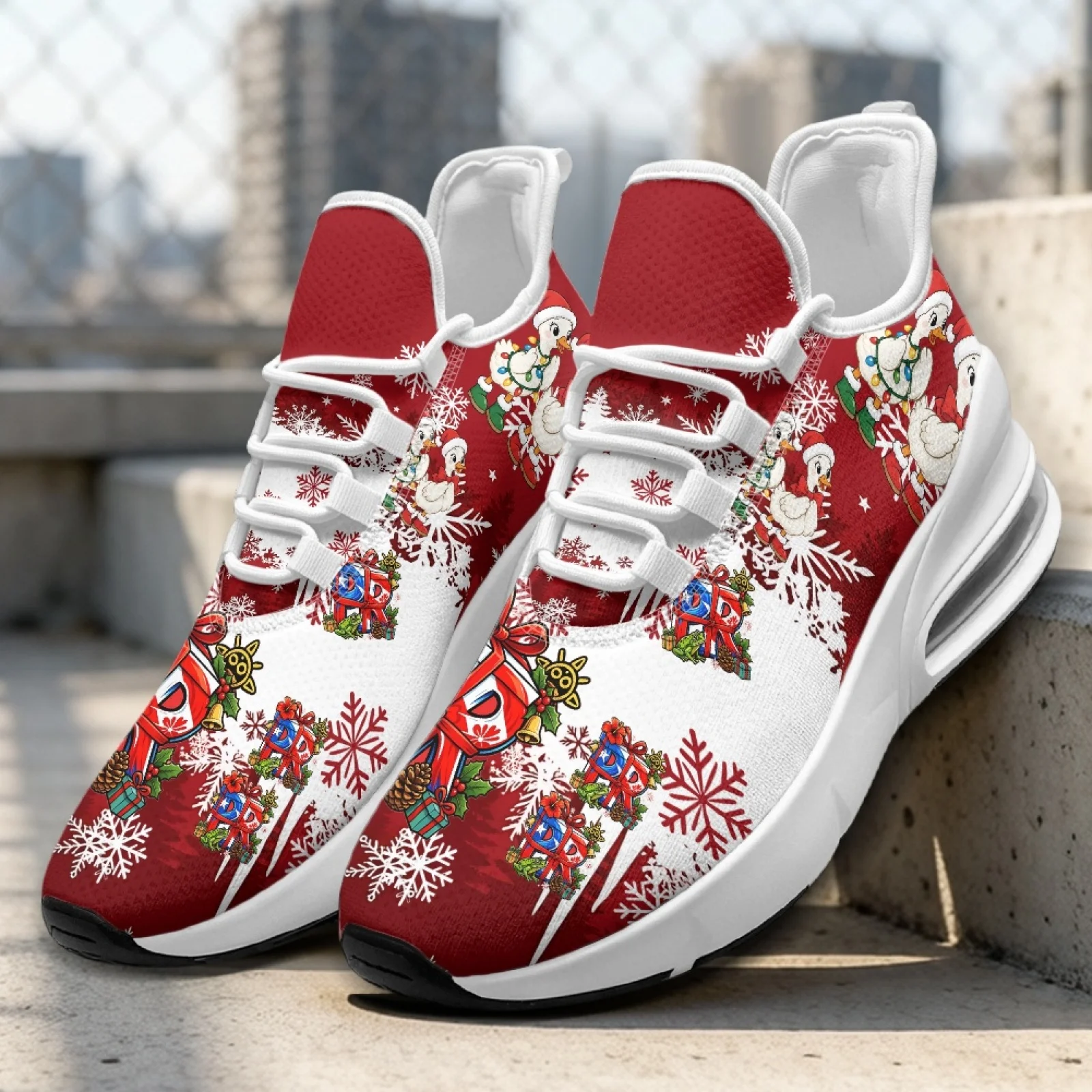 PENSTROLL Red Snowflake Patter - Breathable Mesh Athletic Shoes recension och pris