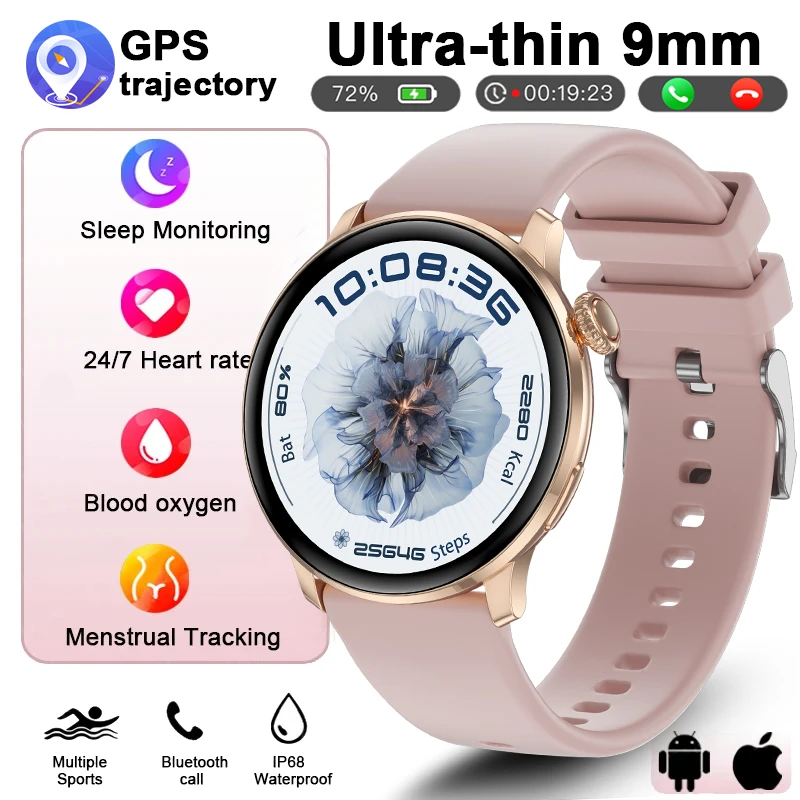 

2025New Women's AI Smart Diagnosis Smart Watch HRV+PPG Blood Pressure & Oxygen Monitor IP68 Waterproof NFC Smartwatch for Xiaomi