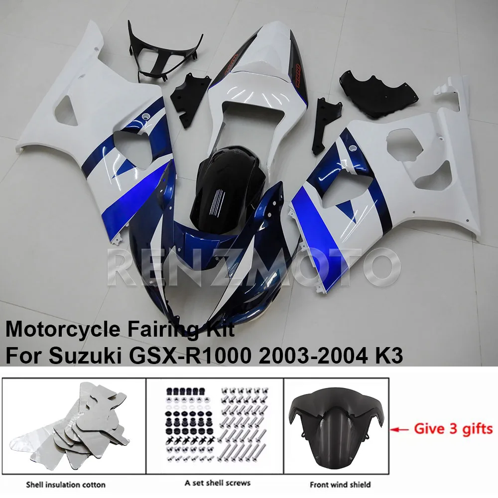 S1003-113a For Suzuki GSX-R1000 2003-2004 K3 K4 Fairing Motorcycle Set Body Kit Decoration Plastic Guard Plate Accessories Shell