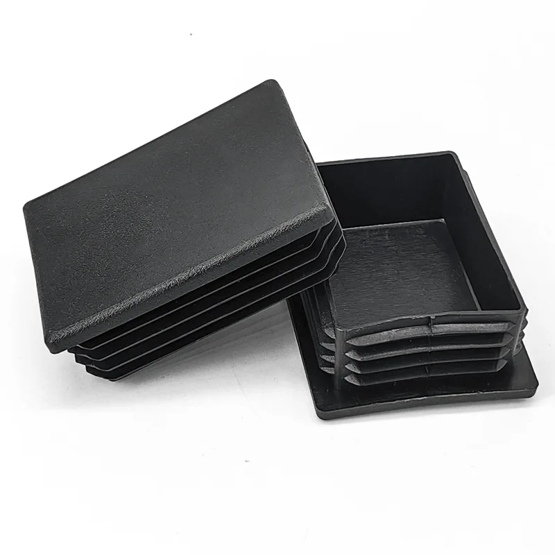 60*80 plastic square pipe stainless inner plug 60x80 pipe plug foot pad 6 cm x8 cm steel pipe plug