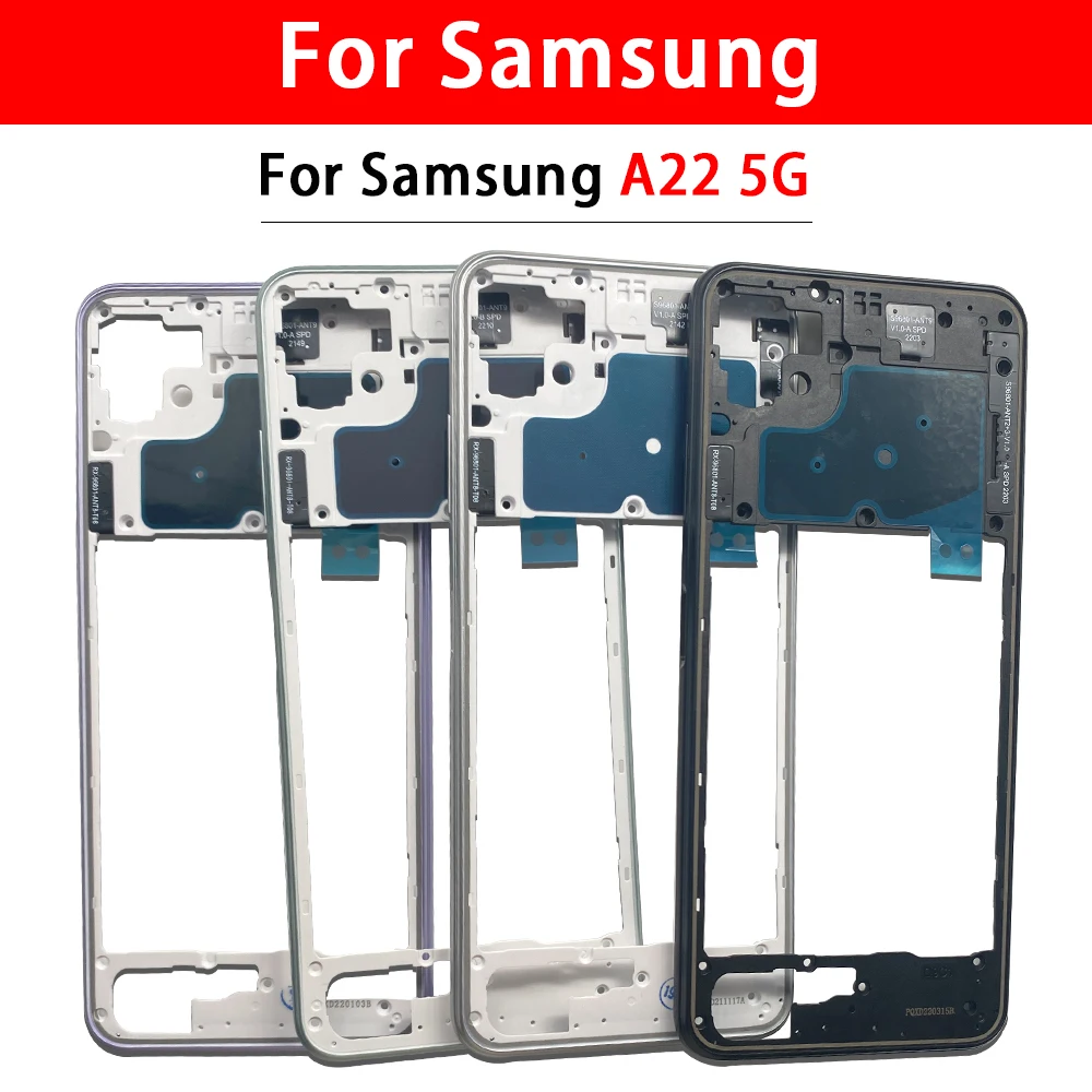 NEW Tested For Samsung A23 4G / A23 5G / A22 4G 5G Middle Frame Bezel Holder Cover with Side Buttons Replacement Repair Parts